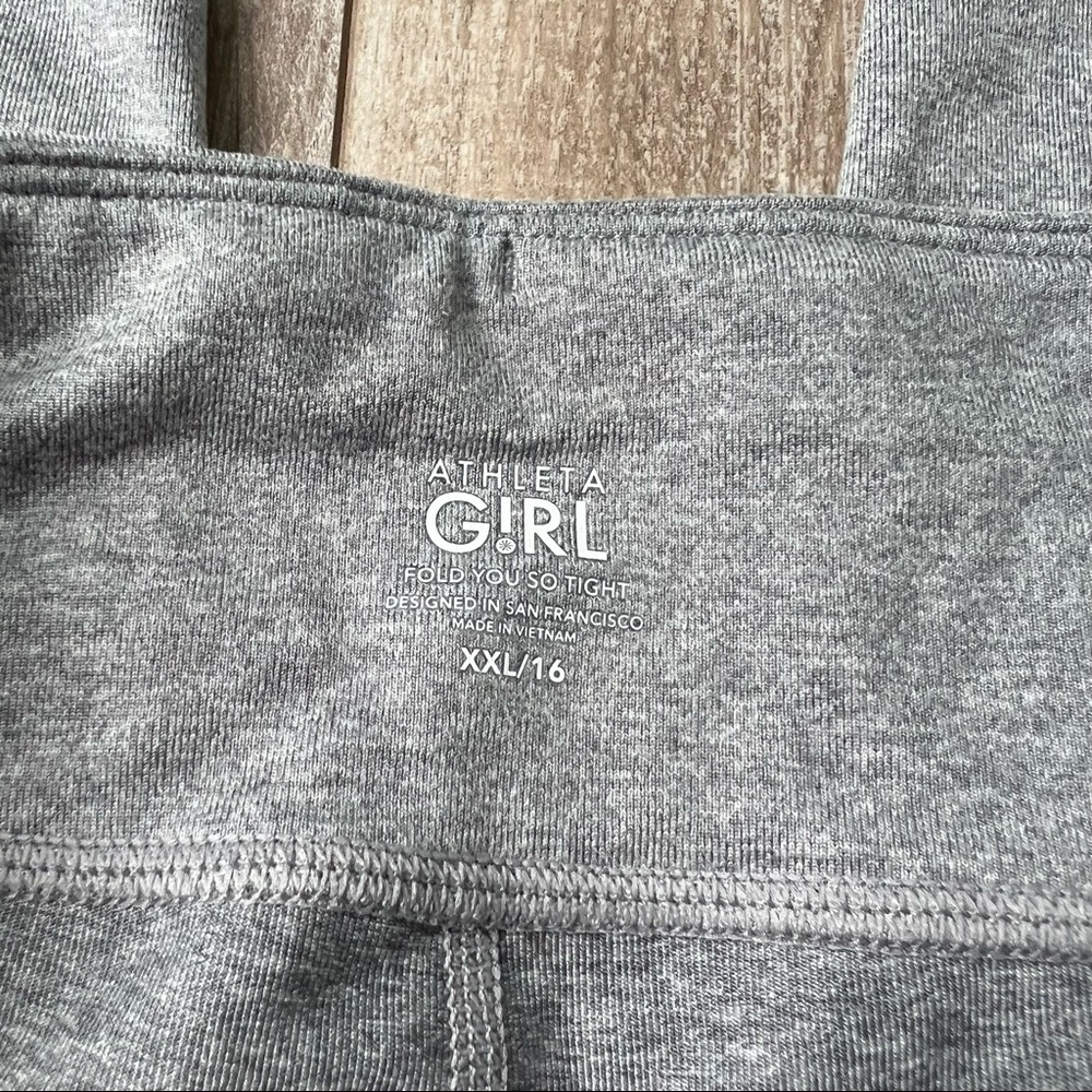 Athleta Girl Fold You So Tight gray leggings XXL 16 - Picture 8 of 8